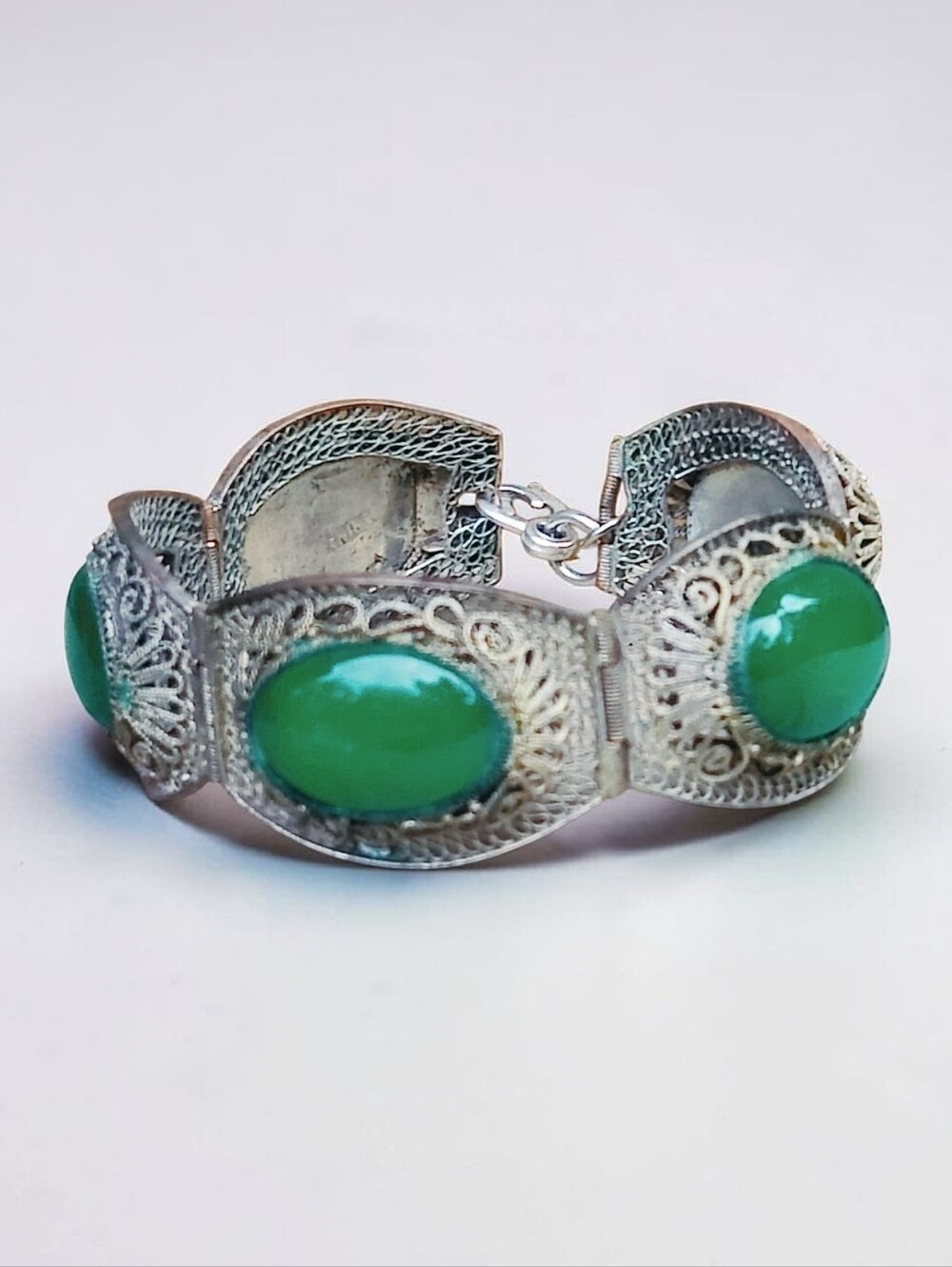 Antique Chinese Export Jade Bracelet